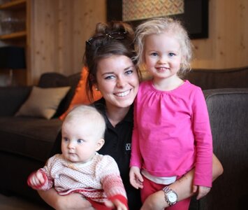 VIP SKI nanny with young girl and baby