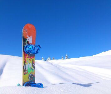 snowboard in the snow
