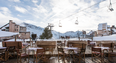 Terrace of La Reserve in Avoriaz