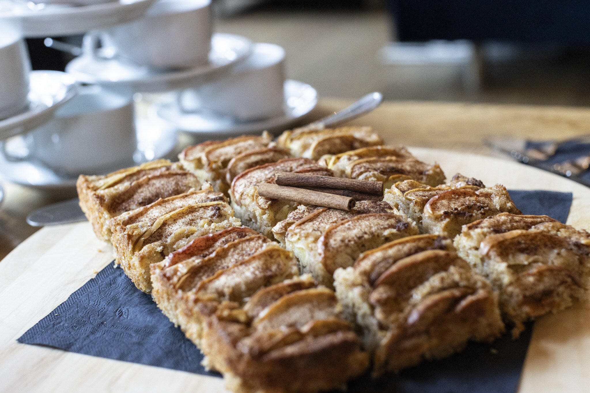 Afternoon tea in a catered chalet