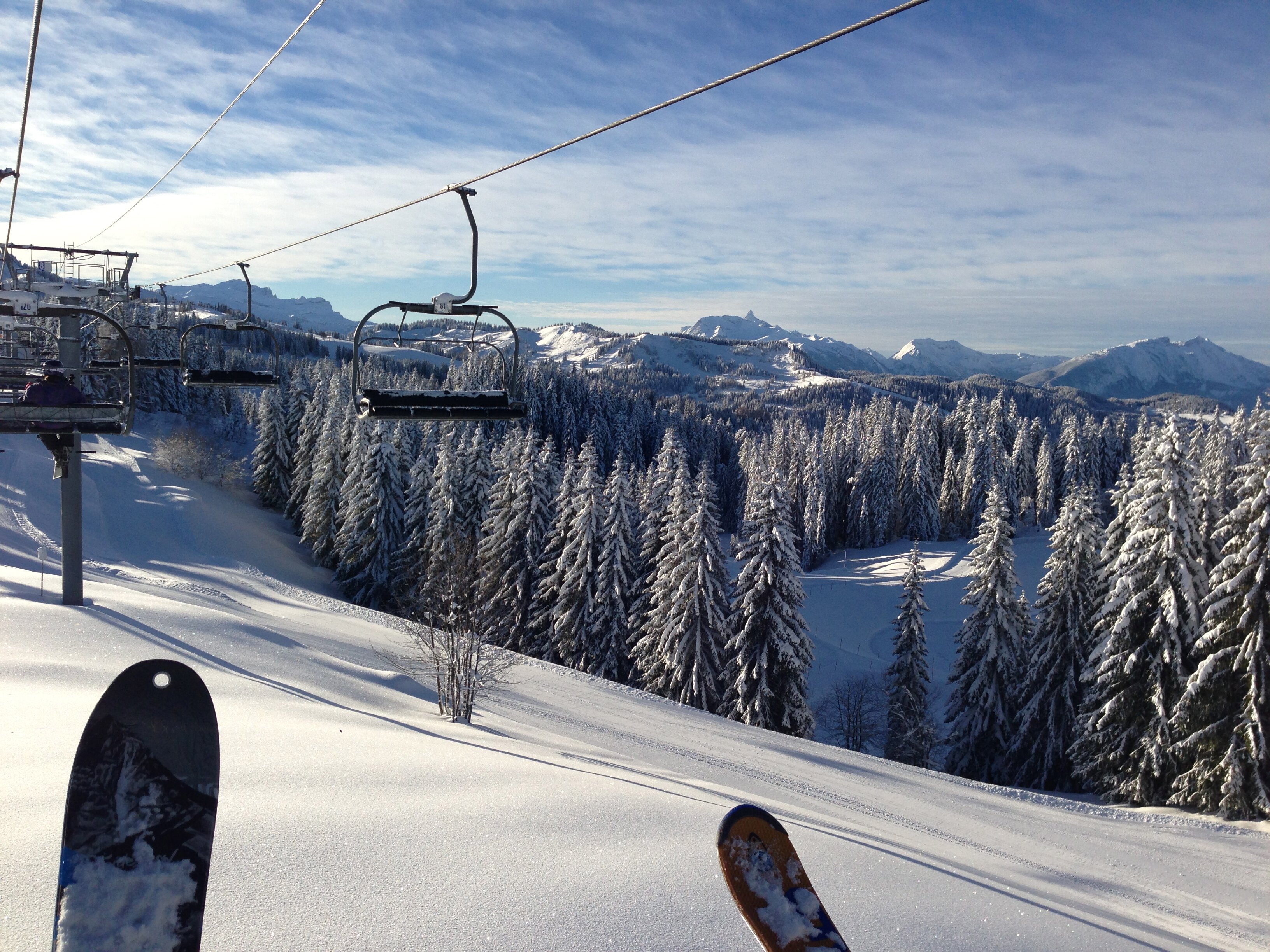 View from chairlift in Les Gets