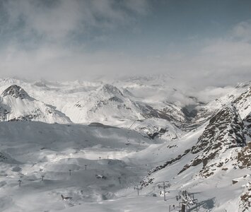 snowy landscape in val d'isere