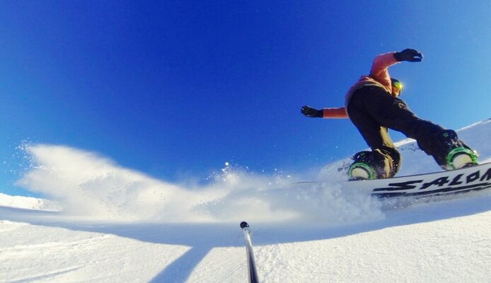 snowboarder in Morzine