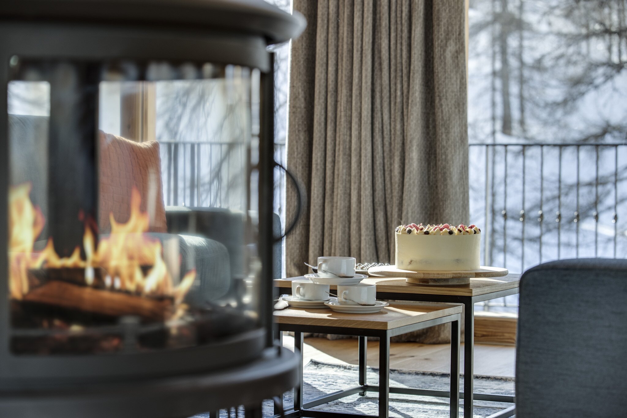 Afternoon tea in a Val d'Isere chalet